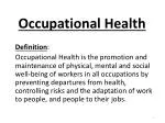 Occupational Health - slide 1