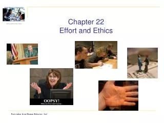 Chapter 22 Effort and Ethics