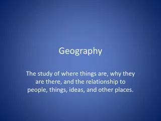 geography