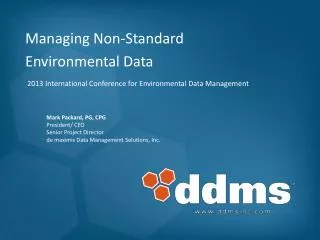 Managing Non?Standard Environmental Data