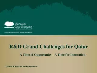 R&amp;D Grand Challenges for Qatar