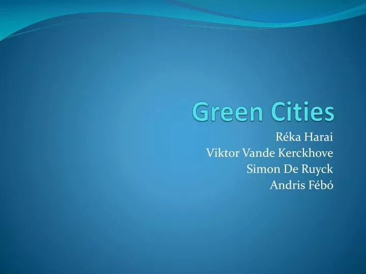 green cities