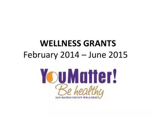 WELLNESS GRANTS February 2014 – June 2015