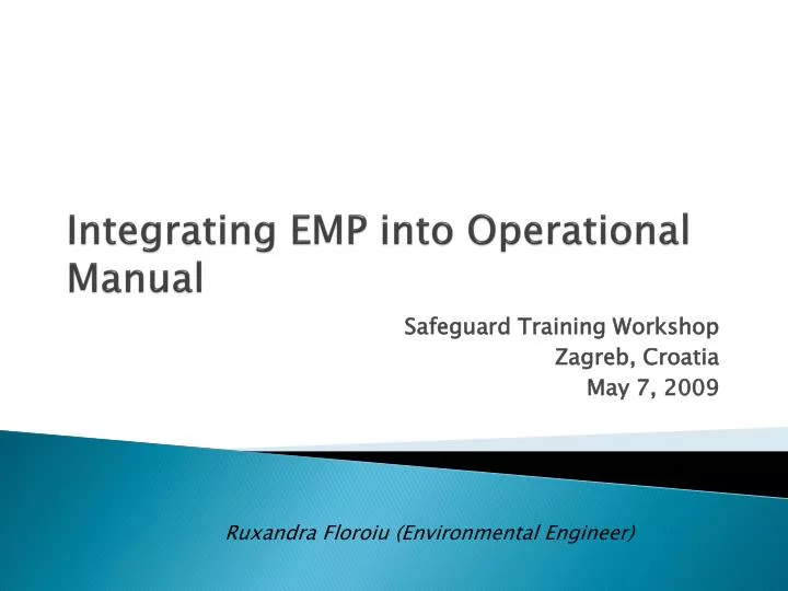 integrating emp into operational manual