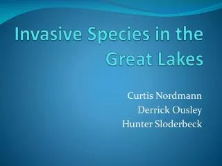 Invasive Species in the Great Lakes