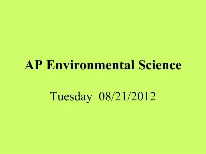 ap environmental science