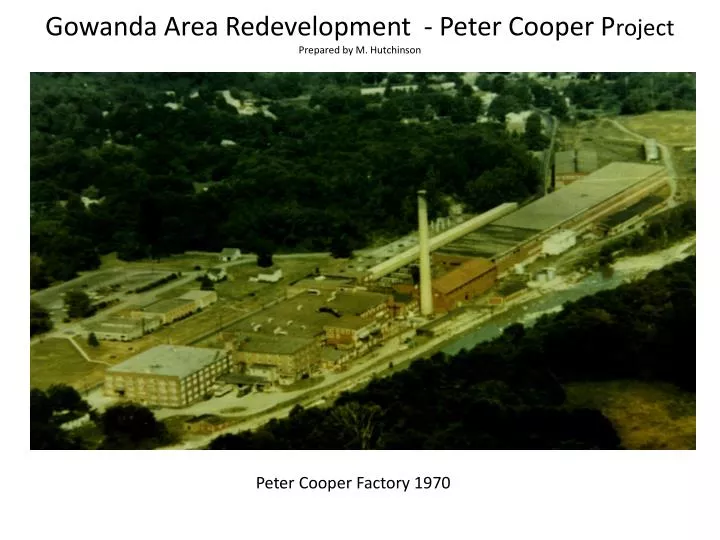 gowanda area redevelopment peter cooper p roject prepared by m hutchinson