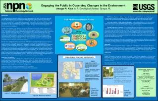 Engaging the Public in Observing Changes in the Environment George R. Kish, U.S. Geological Survey, Tampa, FL