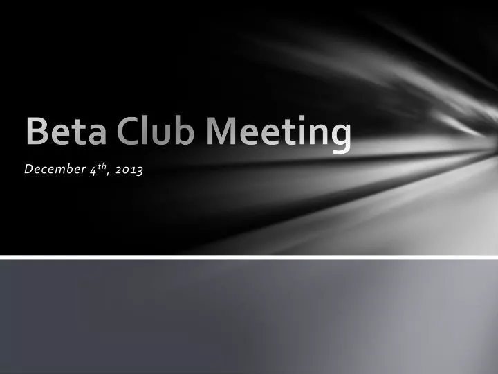 beta club meeting