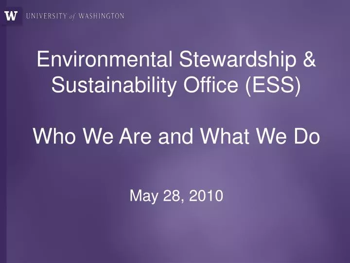 environmental stewardship sustainability office ess who we are and what we do