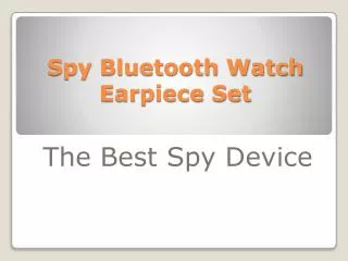 Spy Bluetooth Watch Earpiece Set