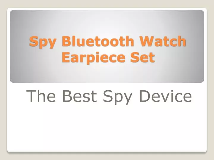 spy bluetooth watch earpiece set