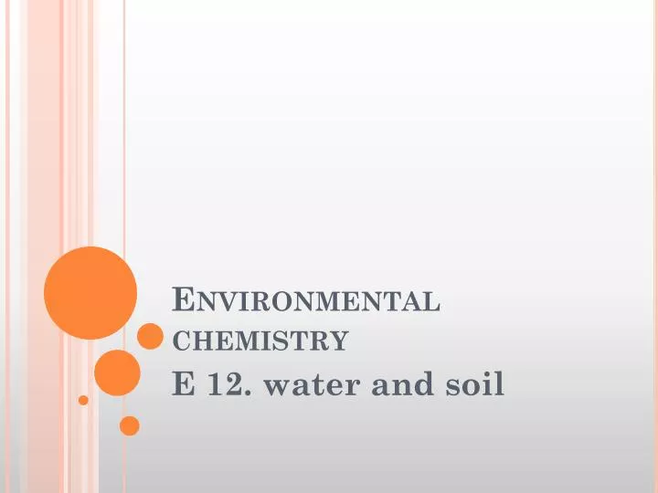 environmental chemistry