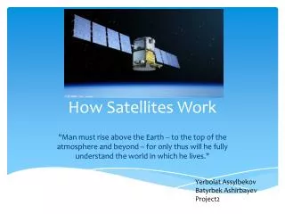 How Satellites Work