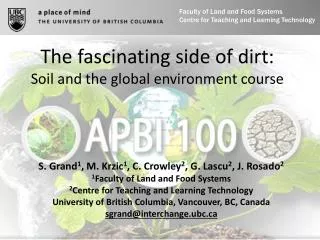 The fascinating side of dirt: Soil and the global environment course