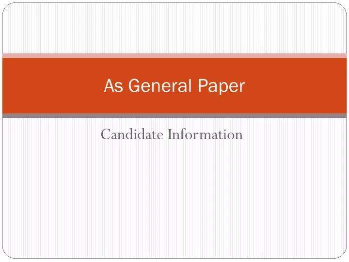as general paper