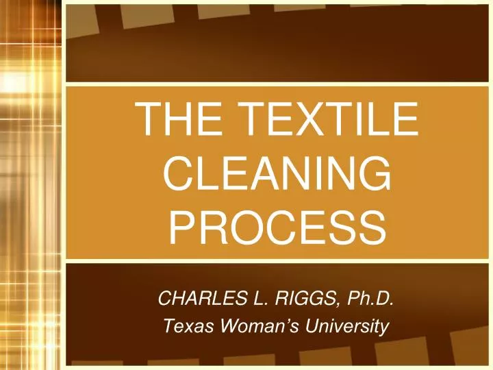 the textile cleaning process