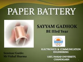 PAPER BATTERY