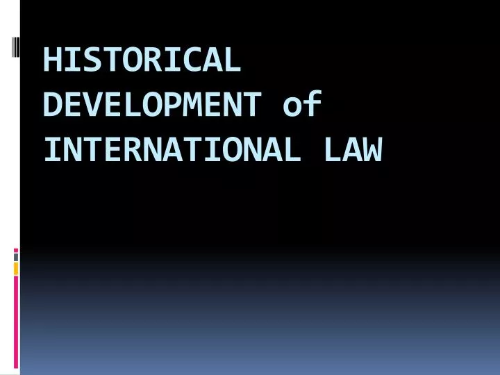 historical development of international law