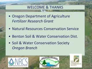 Oregon Department of Agriculture Fertilizer Research Grant Natural Resources Conservation Service Benton Soil