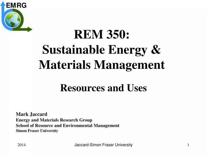 rem 350 sustainable energy materials management