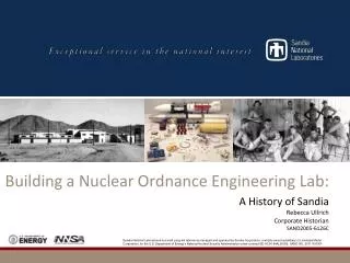 Building a Nuclear Ordnance Engineering Lab: