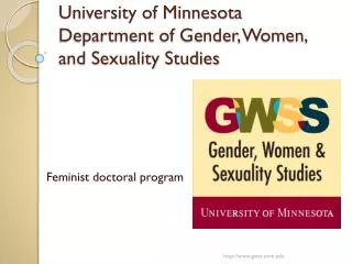 University of Minnesota Department of Gender, Women, and Sexuality Studies