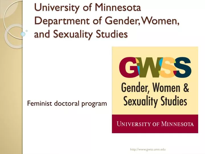 university of minnesota department of gender women and sexuality studies