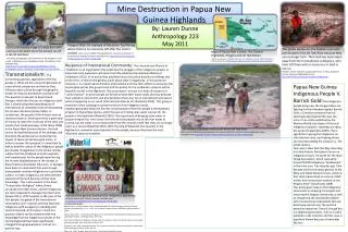 Mine Destruction in Papua New Guinea Highlands