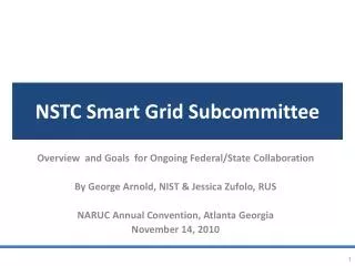 NSTC Smart Grid Subcommittee