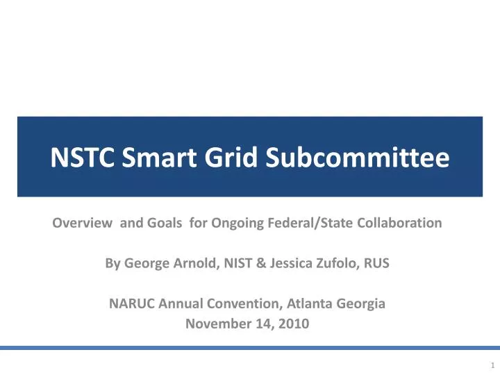 nstc smart grid subcommittee