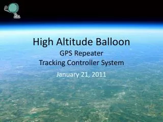 High Altitude Balloon GPS Repeater Tracking Controller System