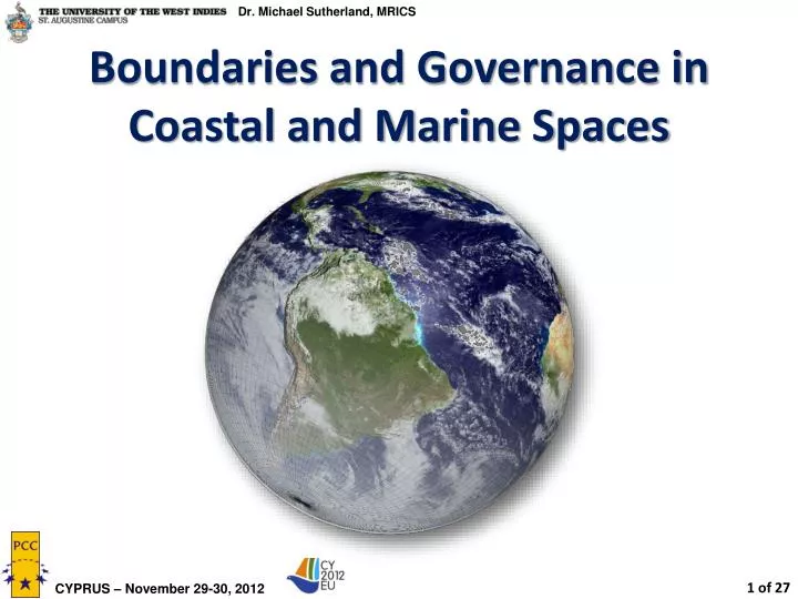 boundaries and governance in coastal and marine spaces