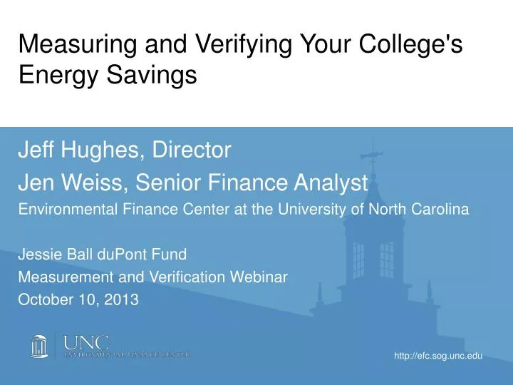 measuring and verifying your college s energy savings