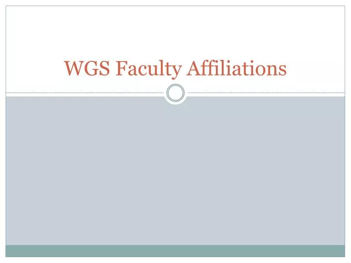 wgs faculty affiliations