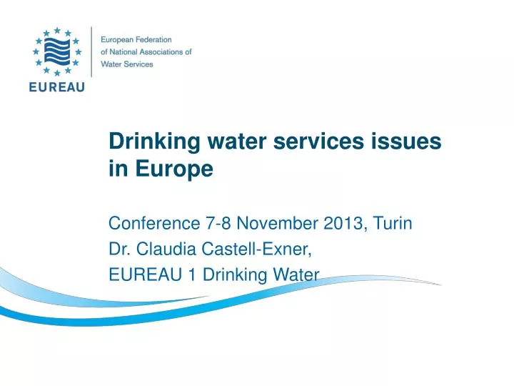 drinking water services issues in europe