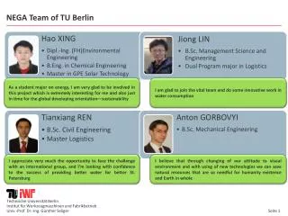 NEGA Team of TU Berlin