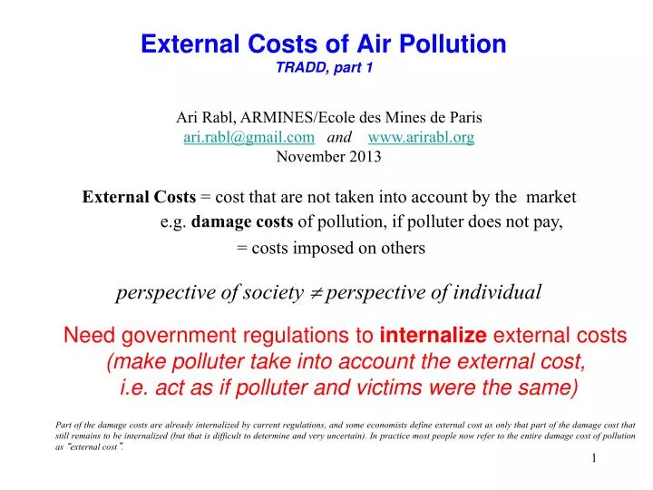 external costs of air pollution tradd part 1