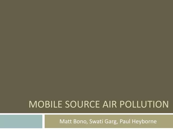 mobile source air pollution