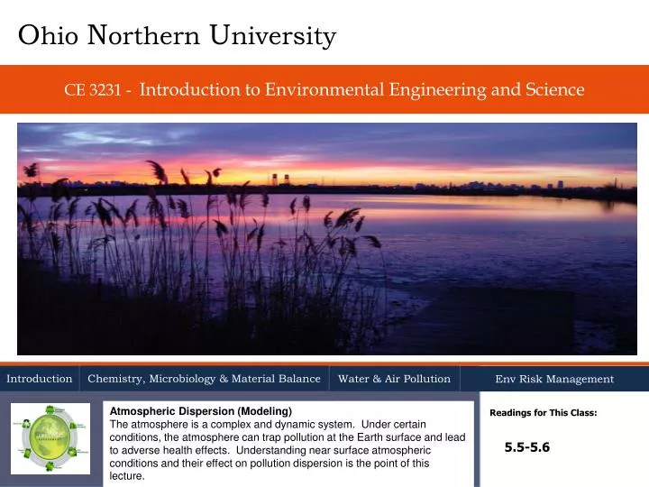 ce 3231 introduction to environmental engineering and science