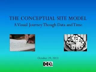 THE CONCEPTUAL SITE MODEL A Visual Journey Though Data and Time