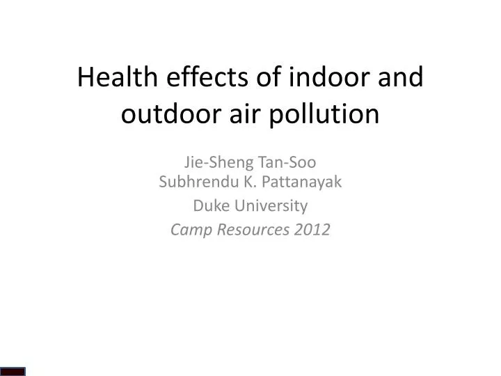 health effects of indoor and outdoor air pollution