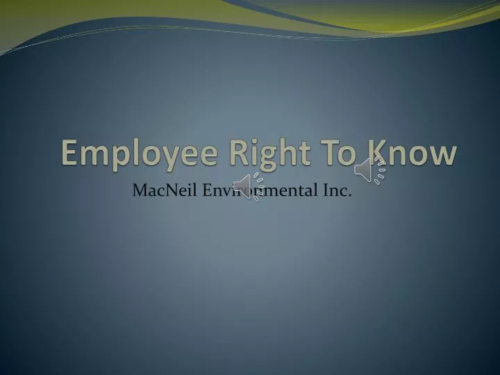 employee right to know