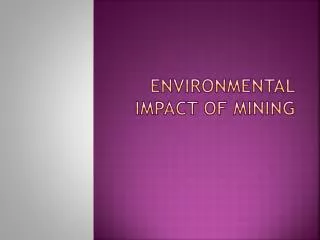 environmental impact of mining