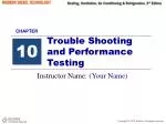Trouble Shooting and Performance Testing - slide 1