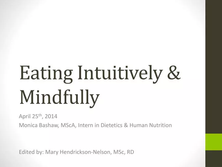 eating intuitively mindfully