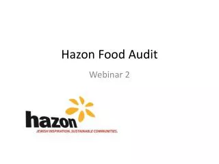 Hazon Food Audit