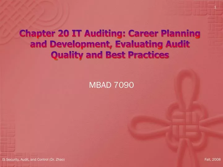 chapter 20 it auditing career planning and development evaluating audit quality and best practices