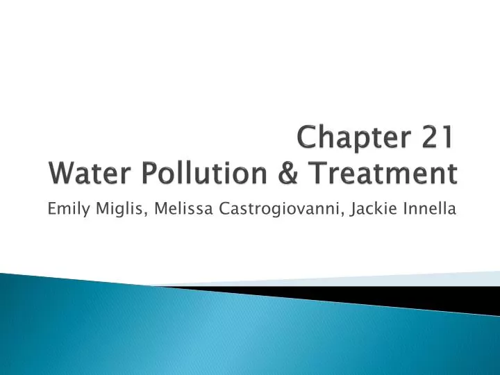 chapter 21 water pollution treatment