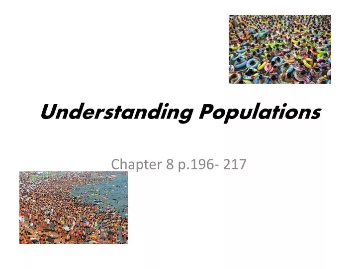 understanding populations